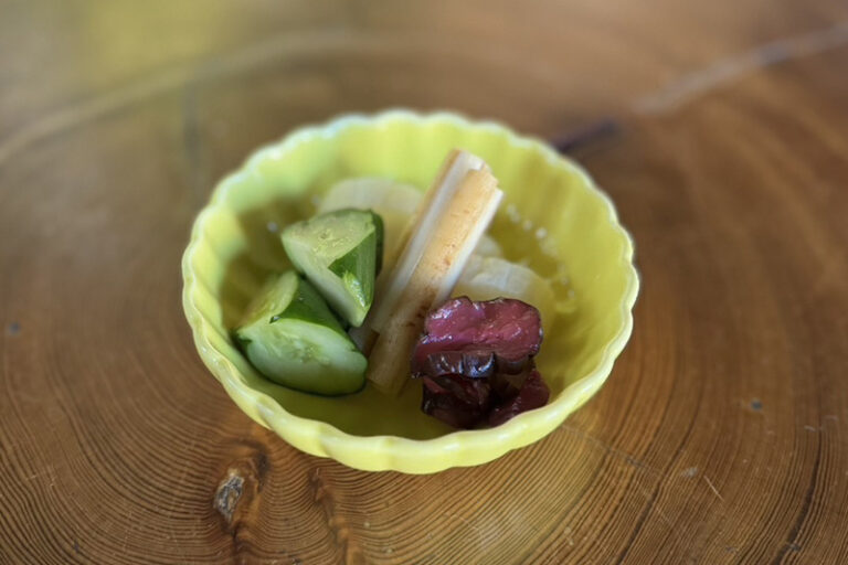 お新香の盛り合わせ　580円