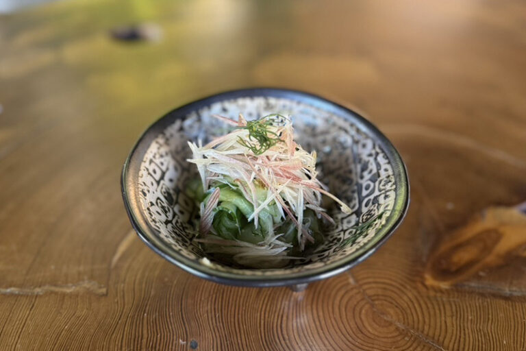 焼き鯖と胡瓜の山椒オイル和え　620円